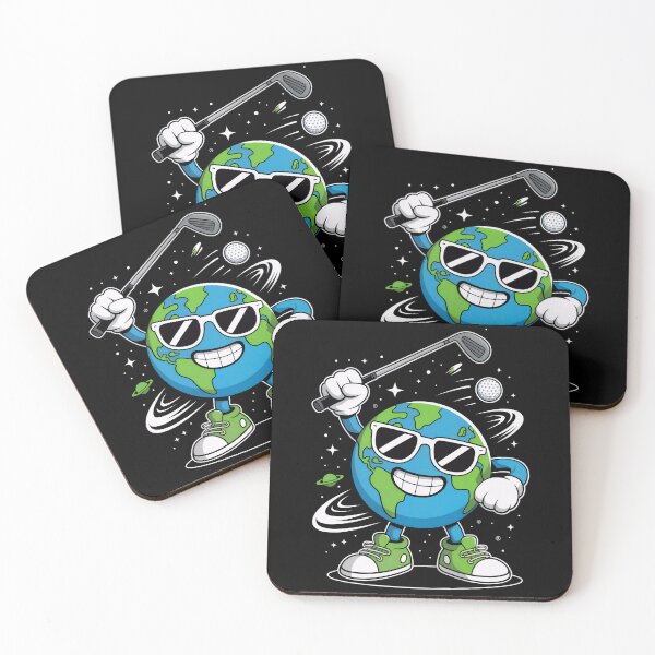 Item preview, Dabbin’ Blue Golf Ball – Funny Space Cartoon designed and sold by MKV Design.