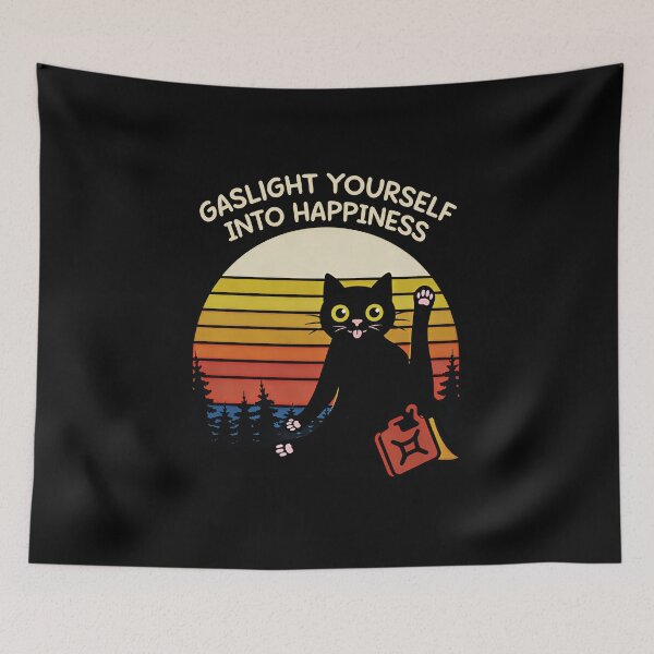 Item preview, Funny Gaslight Yourself Into Happiness Quote designed and sold by gear-posters.