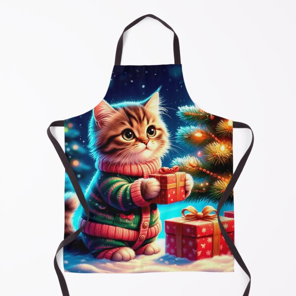 Item preview, Cozy New Year Kitten with Christmas Gifts designed and sold by AmetistLight.
