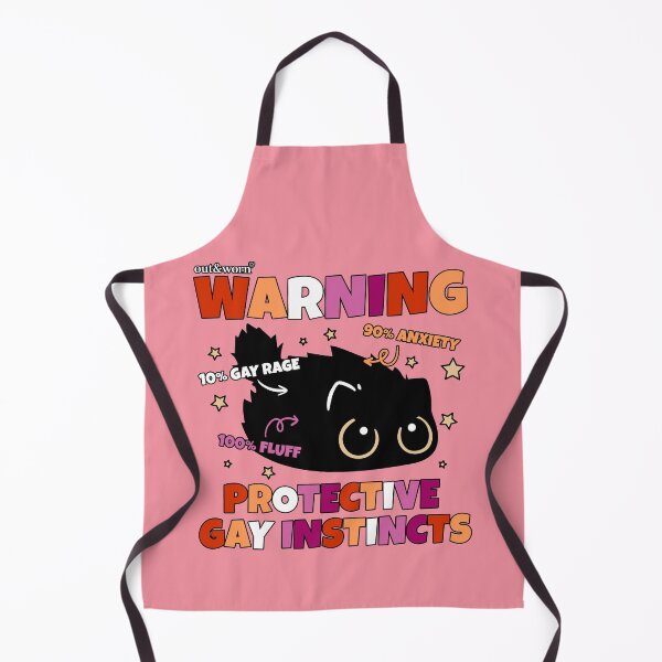 Item preview, Warning Protective Gay Instincts - Lesbian Design designed and sold by outandworn.