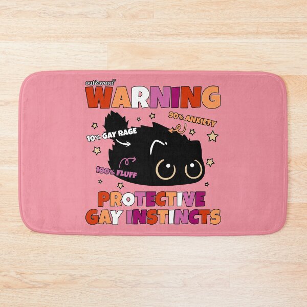 Item preview, Warning Protective Gay Instincts - Lesbian Design designed and sold by outandworn.