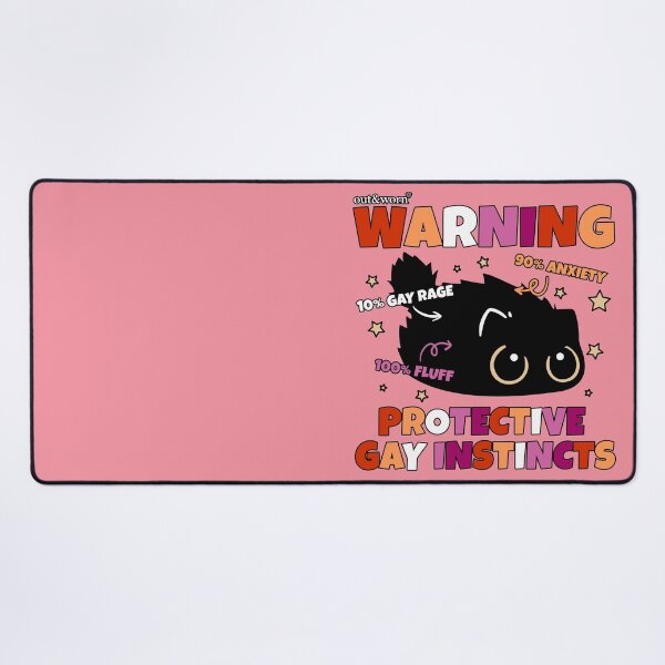 Item preview, Warning Protective Gay Instincts - Lesbian Design designed and sold by outandworn.