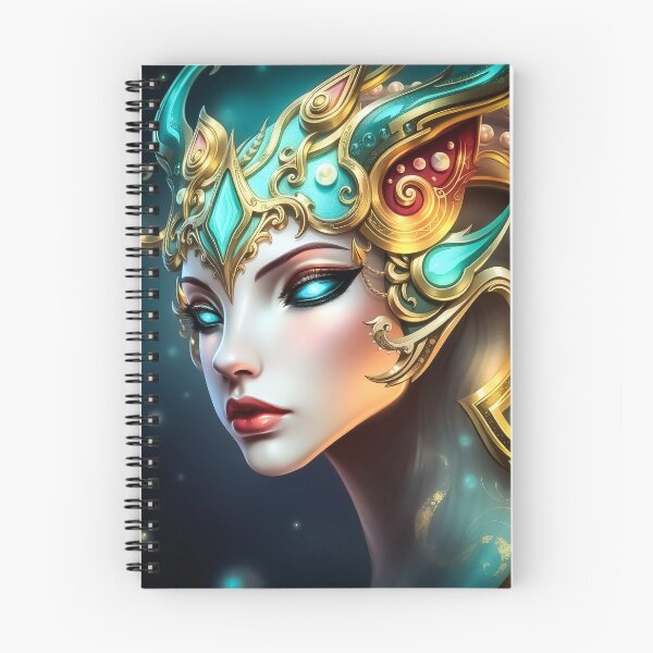 Item preview, Ethereal Fantasy Empress in Golden Ornate Helm designed and sold by ArtMorphStudio.