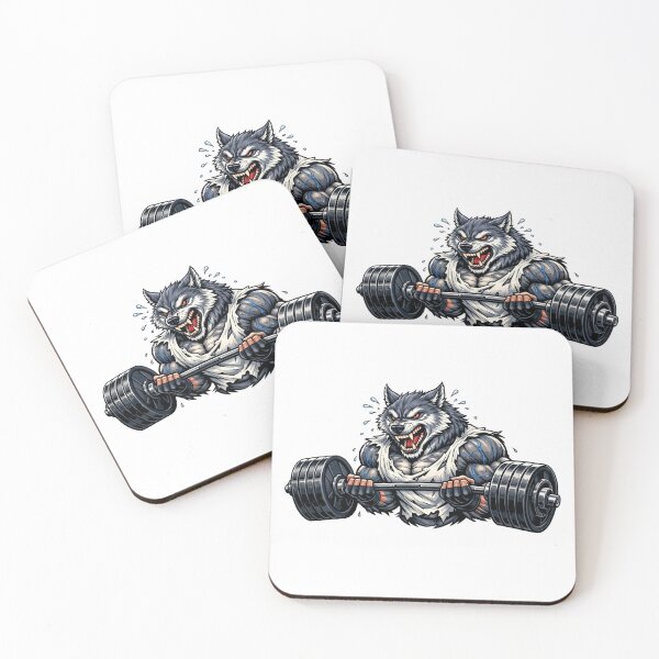 Item preview, Ferocious Wolf Muscles Barbell Curl designed and sold by Primal Pump Co LTD.