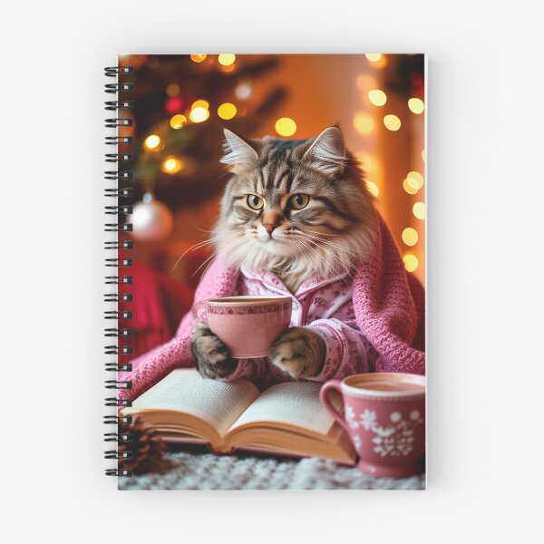 Item preview, Cozy Winter Cat Reading with Hot Cocoa designed and sold by AmetistLight.