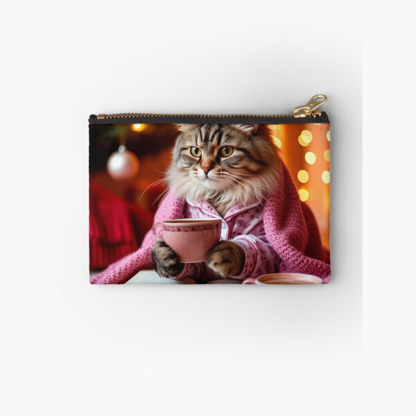 Item preview, Cozy Winter Cat Reading with Hot Cocoa designed and sold by AmetistLight.