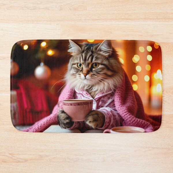 Item preview, Cozy Winter Cat Reading with Hot Cocoa designed and sold by AmetistLight.