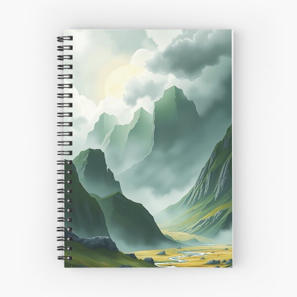 Item preview, Ethereal Misty Mountain Valley Landscape designed and sold by ArtMorphStudio.