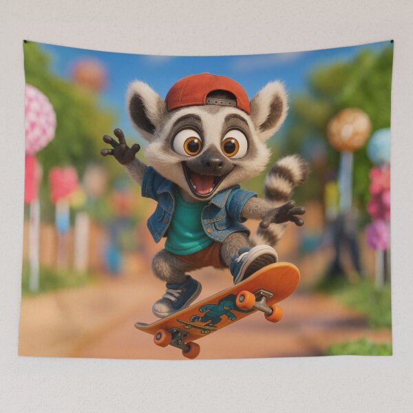 Item preview, Skater Lemur designed and sold by Sillytoe.
