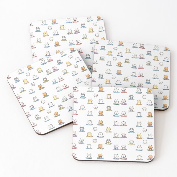 Item preview, Cute Cat Snowboarding Seamless Pattern Design designed and sold by Uglyandcute.