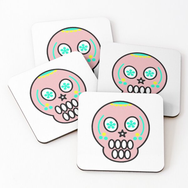 Item preview, Cute Pastel Sugar Skull with Neon Details designed and sold by Horrify.