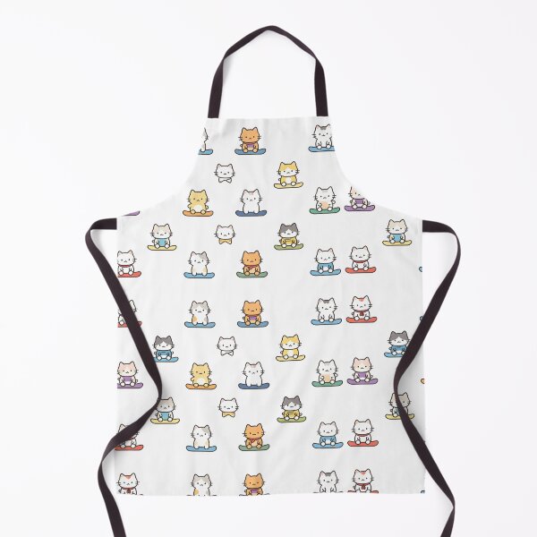 Item preview, Cute Cat Snowboarding Seamless Pattern Design designed and sold by Uglyandcute.