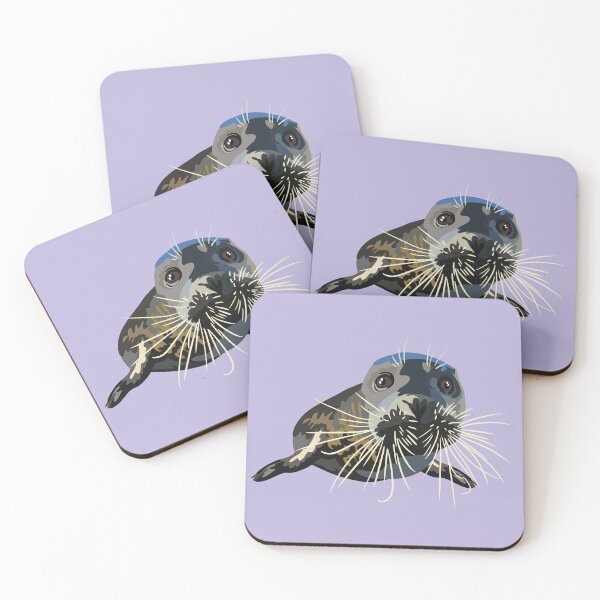 Item preview, H is for Harbour Seal ,Harbour Seal – Coastal Marine Mammal Wildlife Illustration designed and sold by PrettylittlepastelUk.