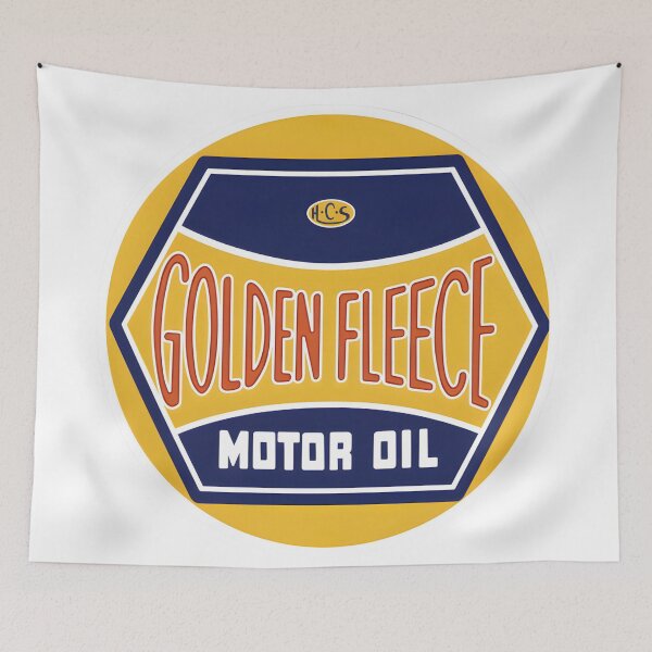 Item preview, Vintage Golden Fleece Motor Oil Retro Sign Logo designed and sold by CharlieDesings.