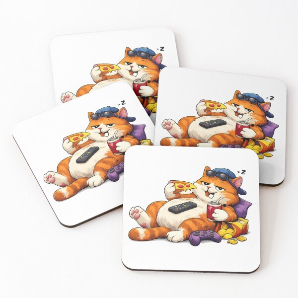 Item preview, Too Lazy To Meow – Funny Cat Sticker designed and sold by hafidoox.
