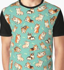 Jolly corgis in green Graphic T-Shirt