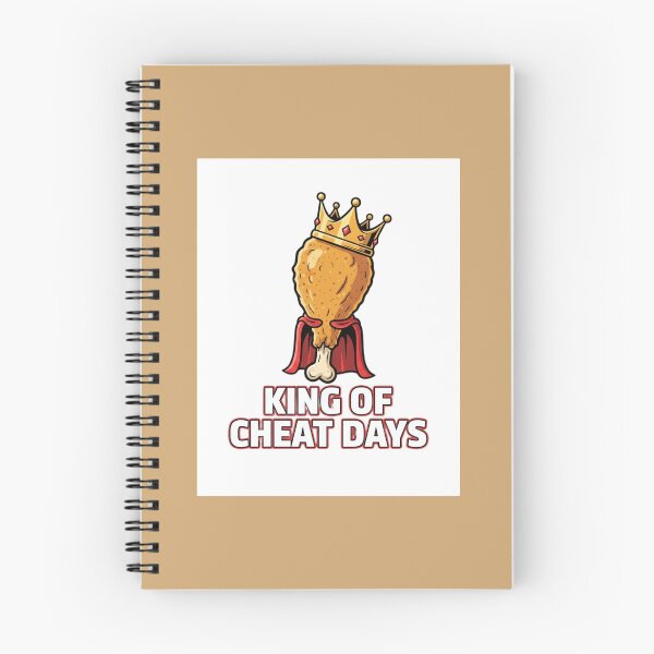 Item preview, King of cheat days, food lover gift,  cute food art designed and sold by Shinningcreativeart.