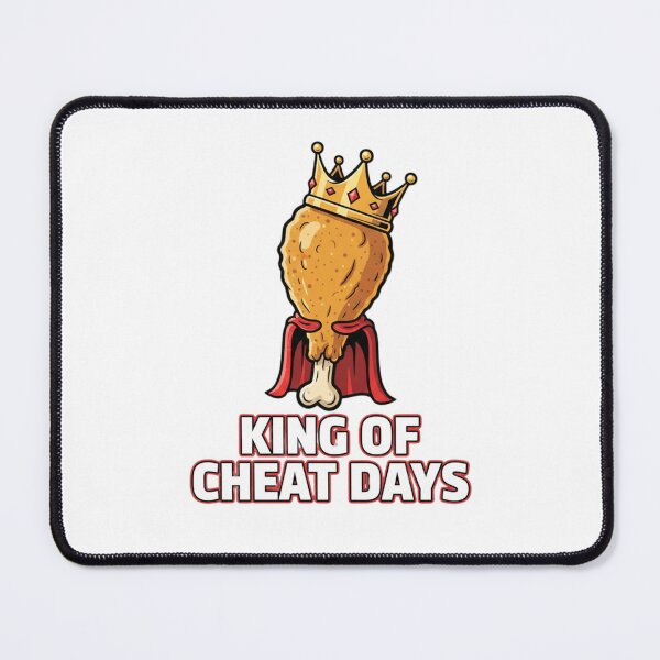 Item preview, King of cheat days, food lover gift,  cute food art designed and sold by Shinningcreativeart.