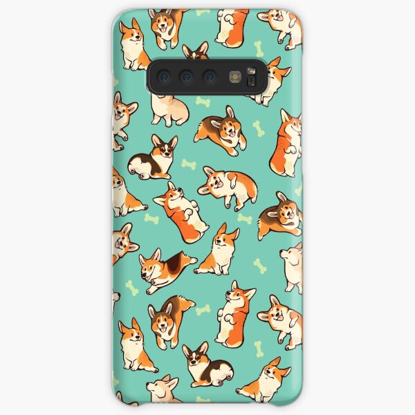 Jolly corgis in green Samsung Galaxy Snap Case