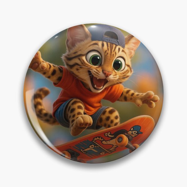 Item preview, Skater Leopard Cat designed and sold by Sillytoe.