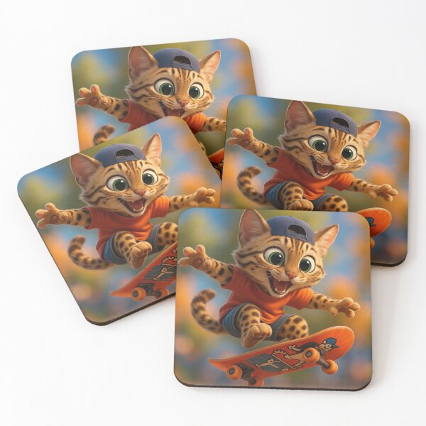 Item preview, Skater Leopard Cat designed and sold by Sillytoe.