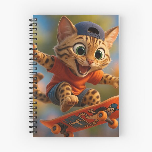 Item preview, Skater Leopard Cat designed and sold by Sillytoe.