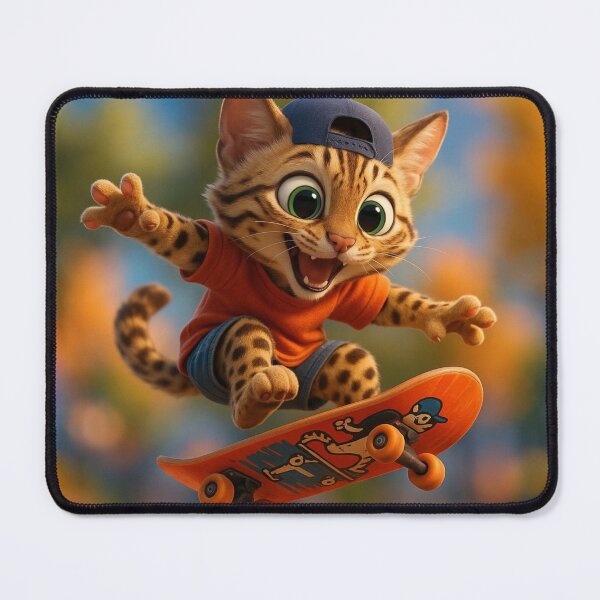 Item preview, Skater Leopard Cat designed and sold by Sillytoe.