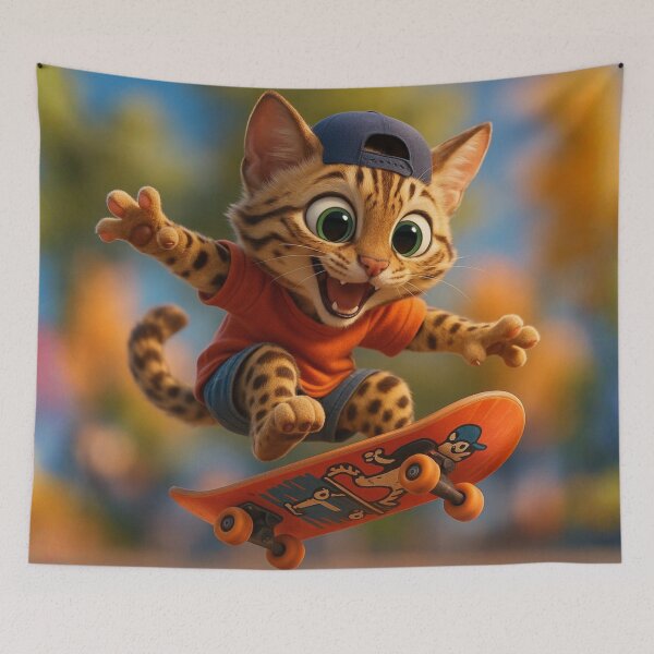 Item preview, Skater Leopard Cat designed and sold by Sillytoe.