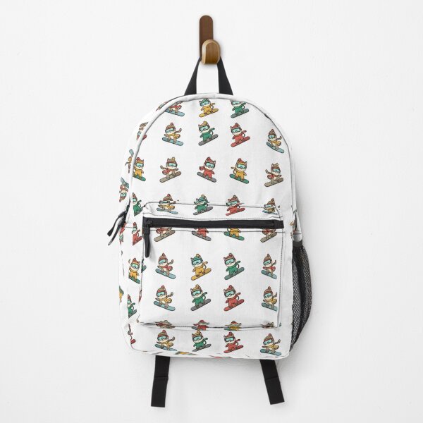 Item preview, Cute Cat Snowboarding Seamless Pattern Design designed and sold by Uglyandcute.