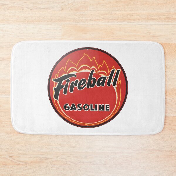Item preview, Vintage Fireball Gasoline Retro Round Metal Sign Illustration designed and sold by CharlieDesings.