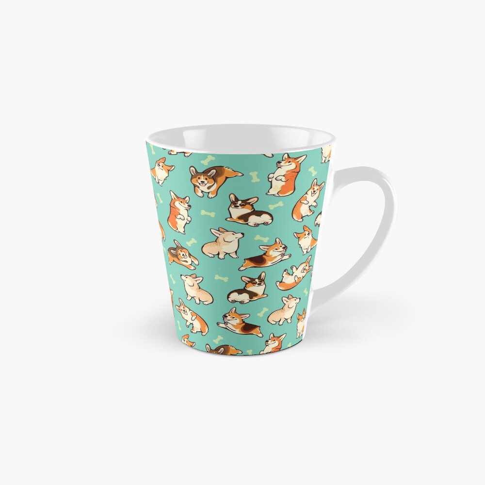 Jolly corgis in green Coffee Mug