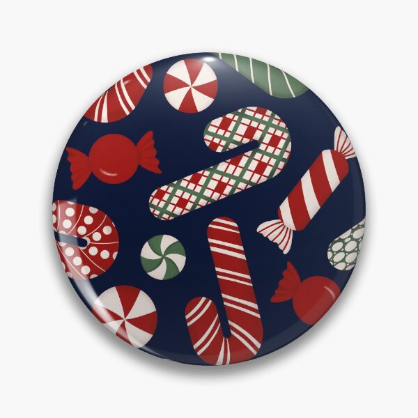 Item preview, Candies & Candy Canes - Multicolored on Dark Blue Navy designed and sold by thecolorbirdie.