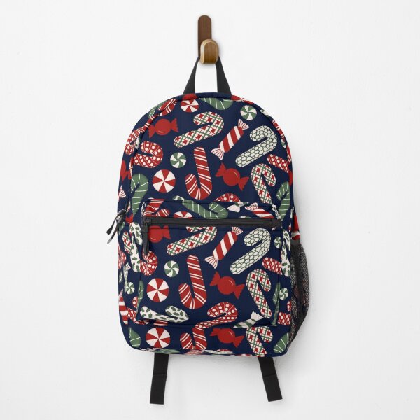 Item preview, Candies & Candy Canes - Multicolored on Dark Blue Navy designed and sold by thecolorbirdie.
