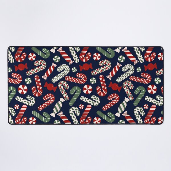 Item preview, Candies & Candy Canes - Multicolored on Dark Blue Navy designed and sold by thecolorbirdie.