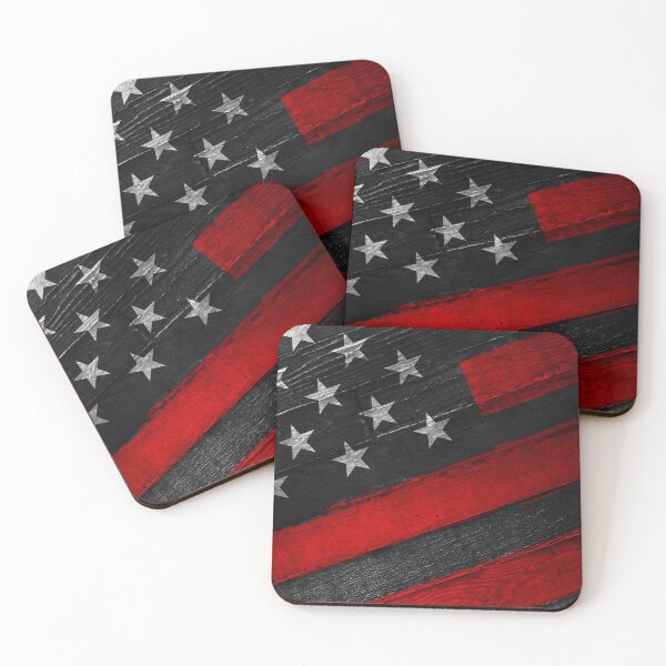 Item preview, American Rustic Red and Black Flag Distressed Wood Patriotic Design designed and sold by BestDetailer.