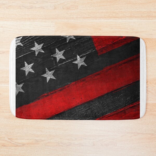 Item preview, American Rustic Red and Black Flag Distressed Wood Patriotic Design designed and sold by BestDetailer.