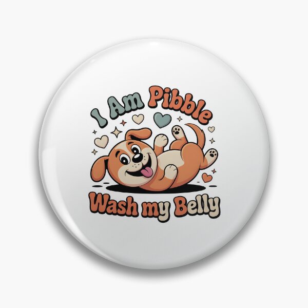 Item preview, I Am Pibble Wash My Belly Retro Funny Dog Tee designed and sold by Viktorio Art Shop.