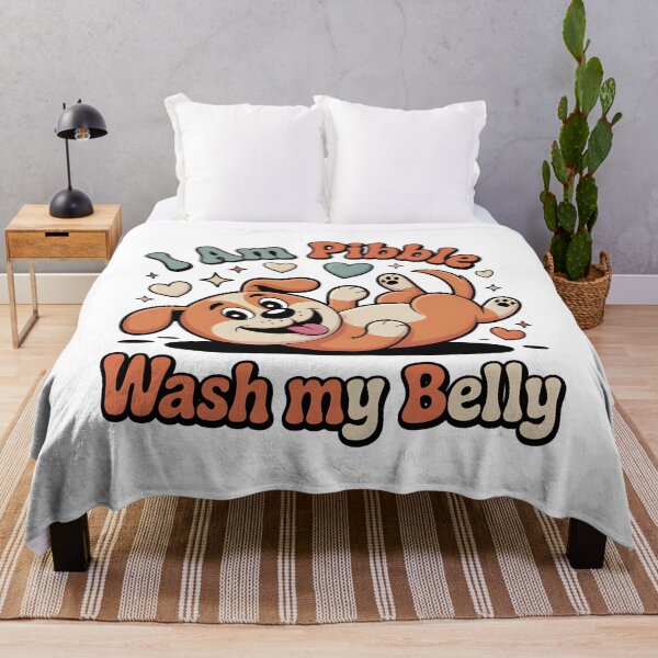 Item preview, I Am Pibble Wash My Belly Retro Funny Dog Tee designed and sold by Viktorio Art Shop.