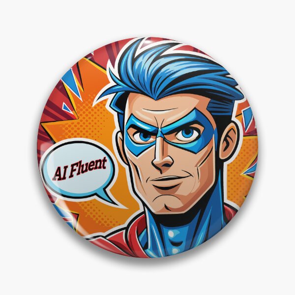 Item preview, AI Fluent Superhero. designed and sold by UltraQuirky.