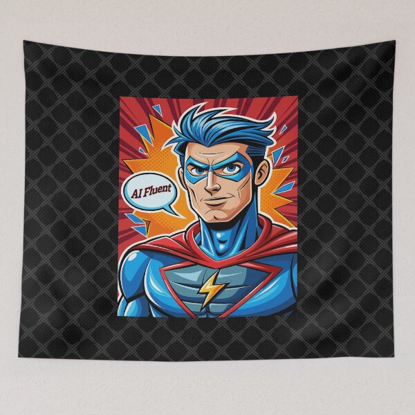 Item preview, AI Fluent Superhero. designed and sold by UltraQuirky.