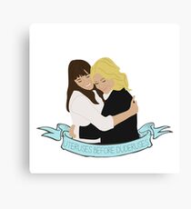 Leslie and Ann Sticker Canvas Print