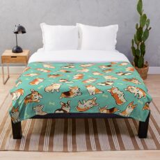 Manta Jolly corgis en verde
