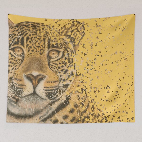 Item preview, The Jaguar’s Last Glance? - Sanguine, sepia, creta and charcoal pencils drawing designed and sold by JanidAlfaro.