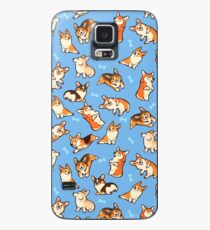 Funda/vinilo para Samsung Galaxy Jolly corgis en azul
