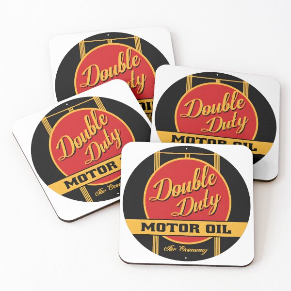 Item preview, Vintage Art Deco Double Duty Motor Oil Advertising Sign designed and sold by CharlieDesings.