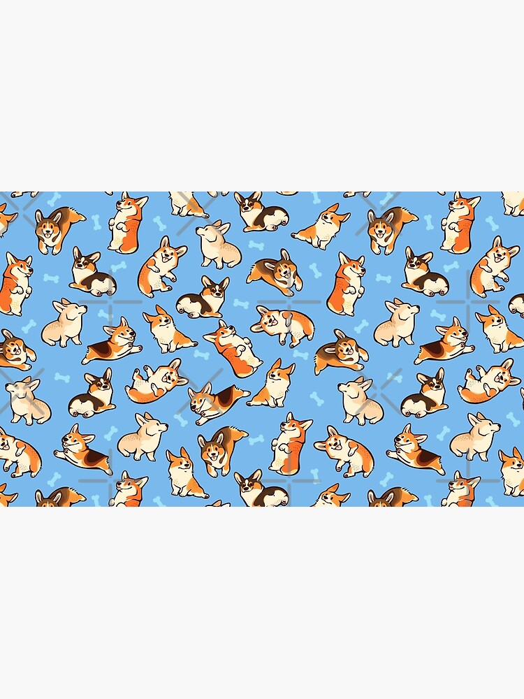 Jolly corgis in blue by Colordrilos