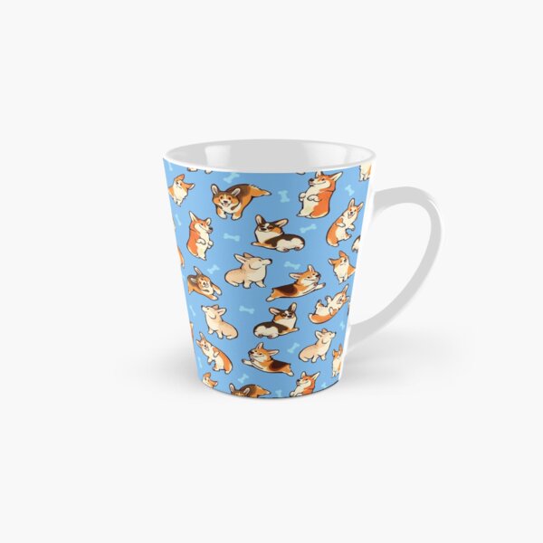 Jolly corgis in blue Tall Mug