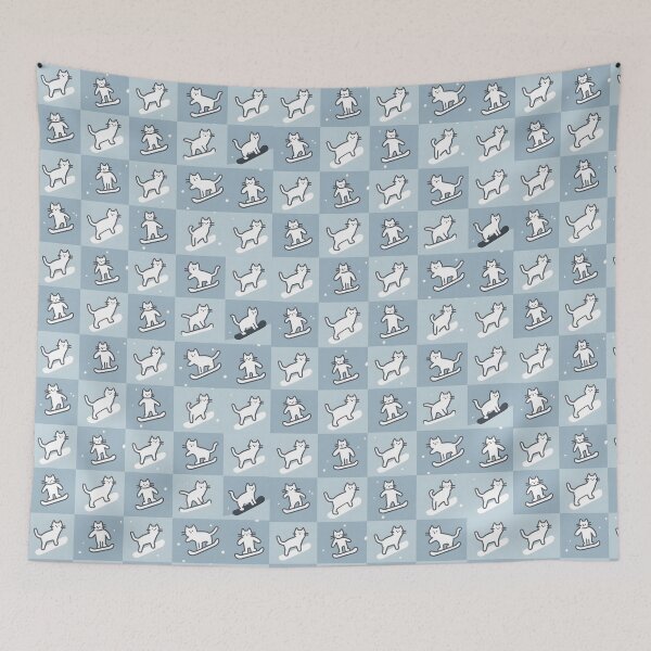 Item preview, Cute Cat Snowboarding Minimal Flat Vector designed and sold by Uglyandcute.