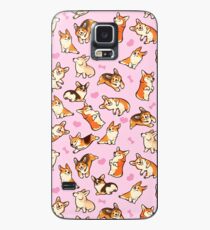 Lovey corgis in pink Case/Skin for Samsung Galaxy