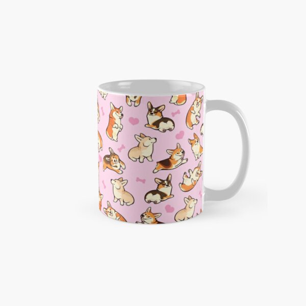 Lovey corgis in pink Classic Mug